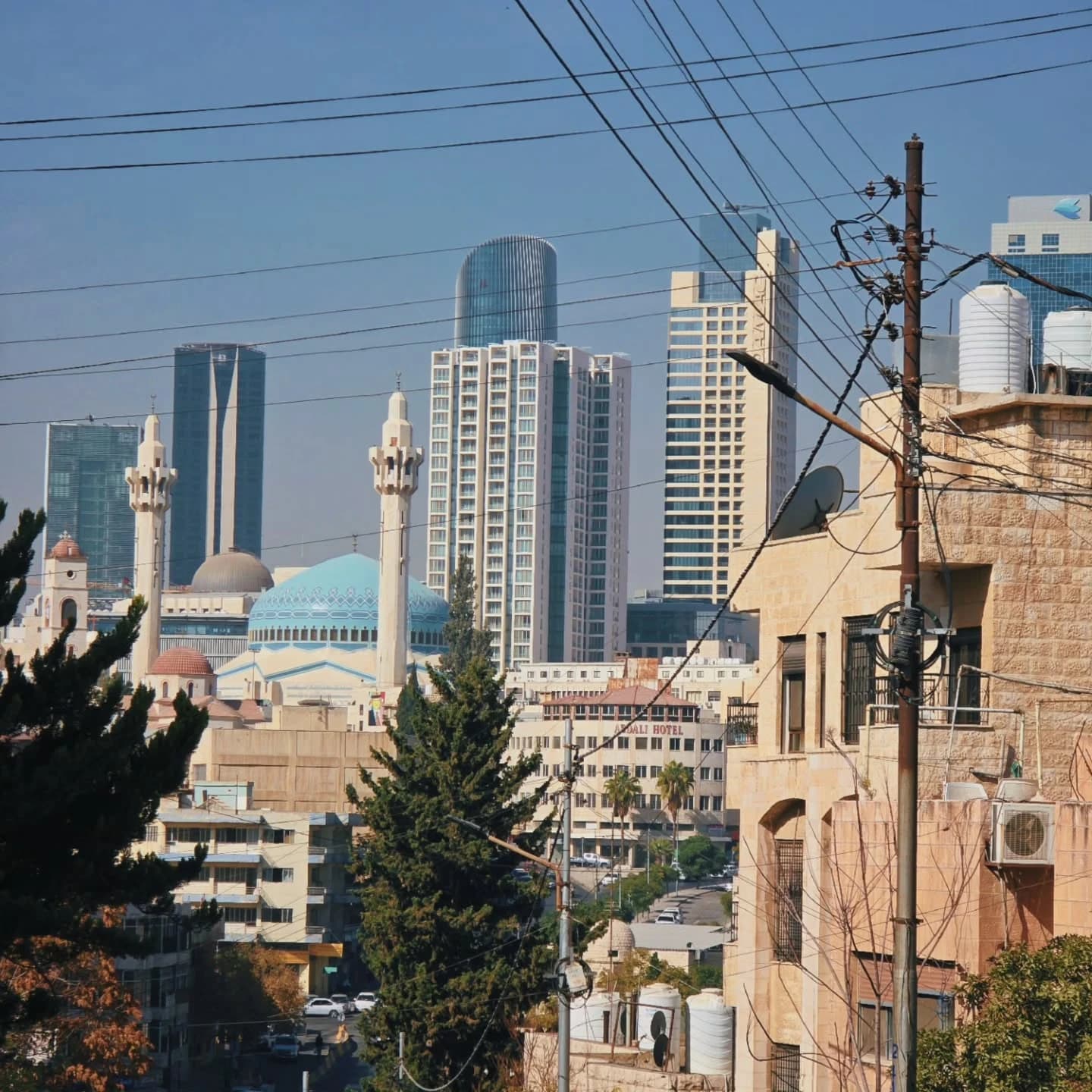 Amman skyline and mosque
